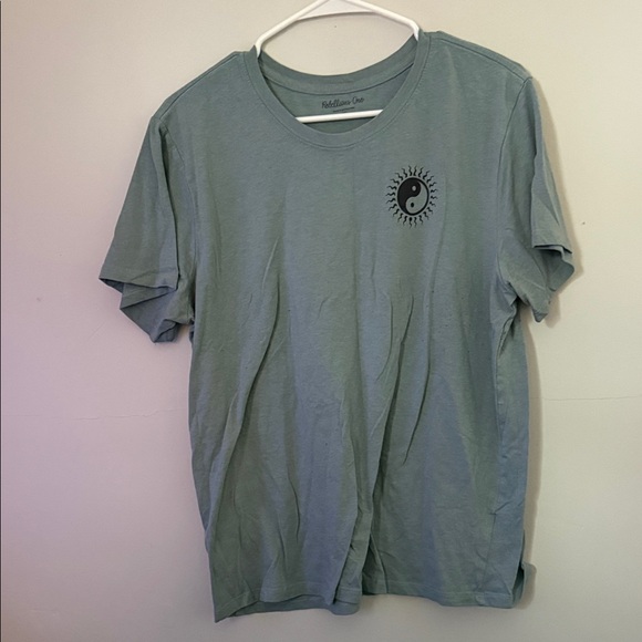 Rebellious One Tops - Rebellious One Light Blue Yin Yang Short Sleeve Tee